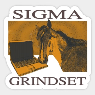 Sigma Grindset - Horse Entrepreneur Sticker